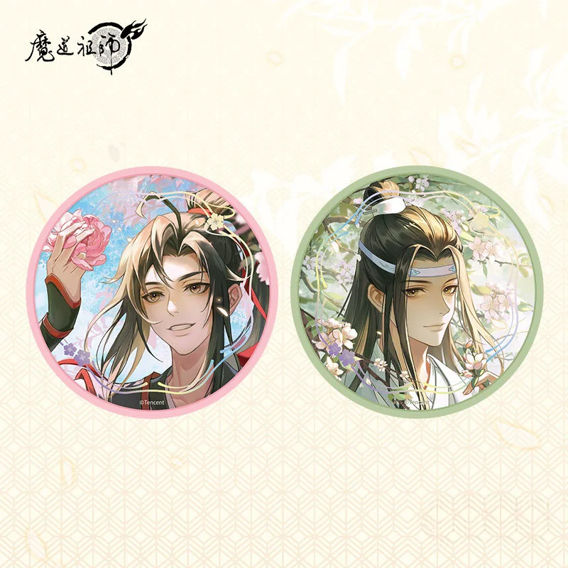 Anime Mdzs Mo Dao Zu Shi Wei Wuxian Lan Wangji Flower Series Badge Acrylic Polaroid Backpack Pendant Gift