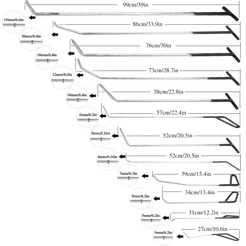 Super PDR Car Dent  Auto Repair Tool Push Hook  pdr Tools for Car Body Repair