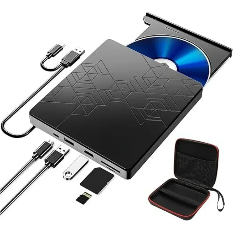 Multifunctional Blu-ray burner 5-in-1 card External Blu-ray drive Laptop Blu-ray disc burner