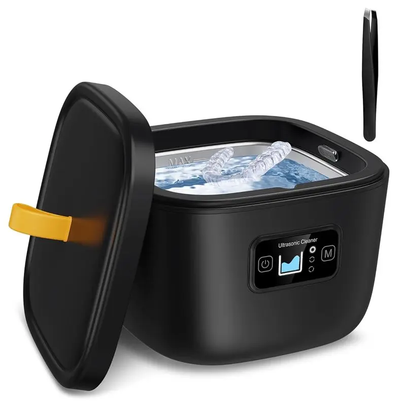 

New Factory Ultrasonic Cleaner For Retainer, Denture, Mouth Guard, Toothbrush Head, 43Khz 255ML Ultrasonic Retainer EU Plug