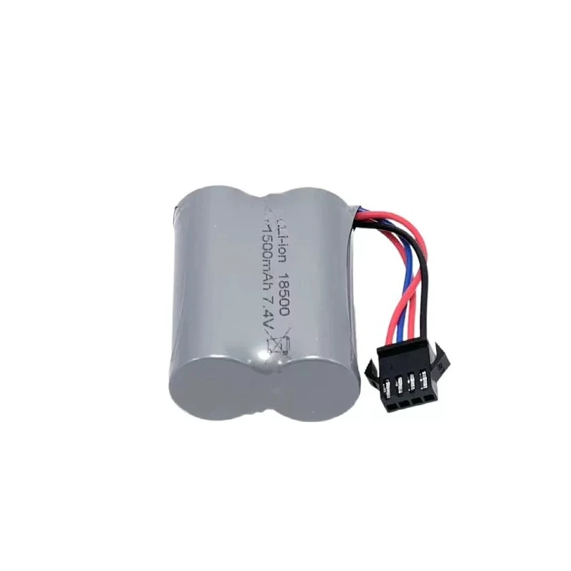 5pcs.。for Large capacity 7.4v 18500 1100mah electric toy lithium battery sm-3p 4p plug battery pack.。