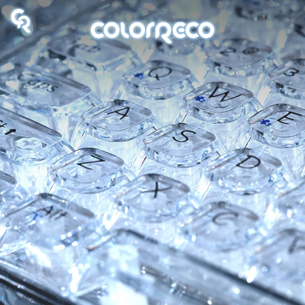 

Механическая клавиатура ColorReco F81 с горячей заменой переключателей, трехрежимная беспроводная RGB-клавиатура с прозрачным корпусом, настраиваемая, с увеличенным временем автономной работы, игровой аксессуар