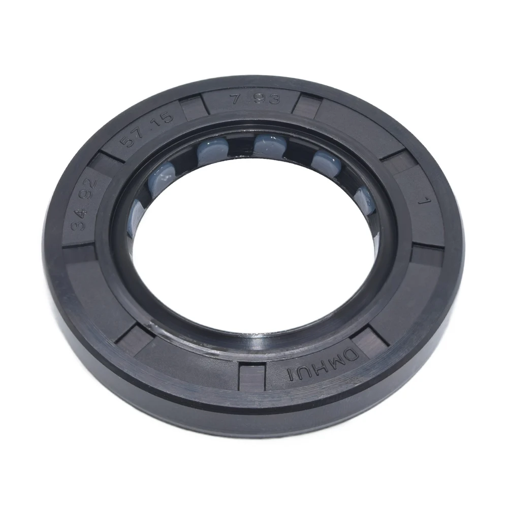 DMHUI Shaft Pressure Oil Seals 34.92*57.15*7.93 for HY-831-X-38X17-L Vane Pump - Double Lips Sealing Ring TCV Type NBR Rubber