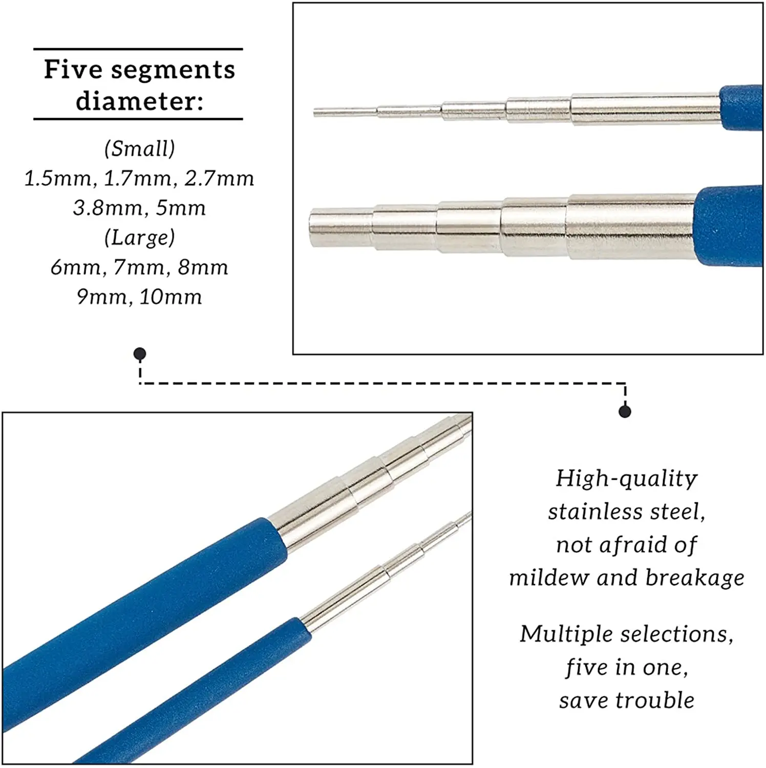 XUQIAN Micro Coil Jig Tool Set 6 in 1 Round Nose Pliers for Jump Rings Wire Wrapping Jewelry Making Loop Making Forming Bends