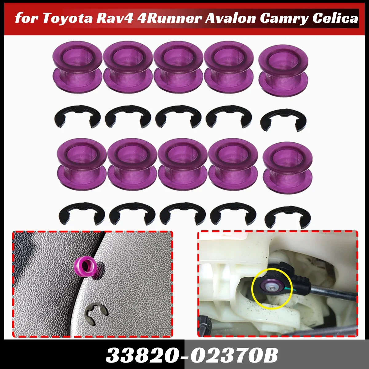 

10X Shift Cable Bushing Linkage Grommet Repair Kit for Toyota Rav4 4Runner Avalon Camry Celica Transmission Parts Fix Gear Stick