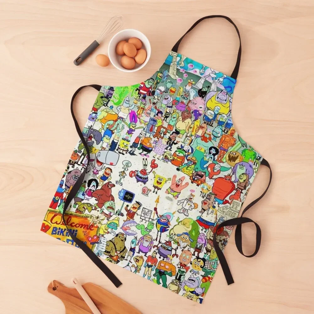 

bikini bottom Apron For Women painting Apron