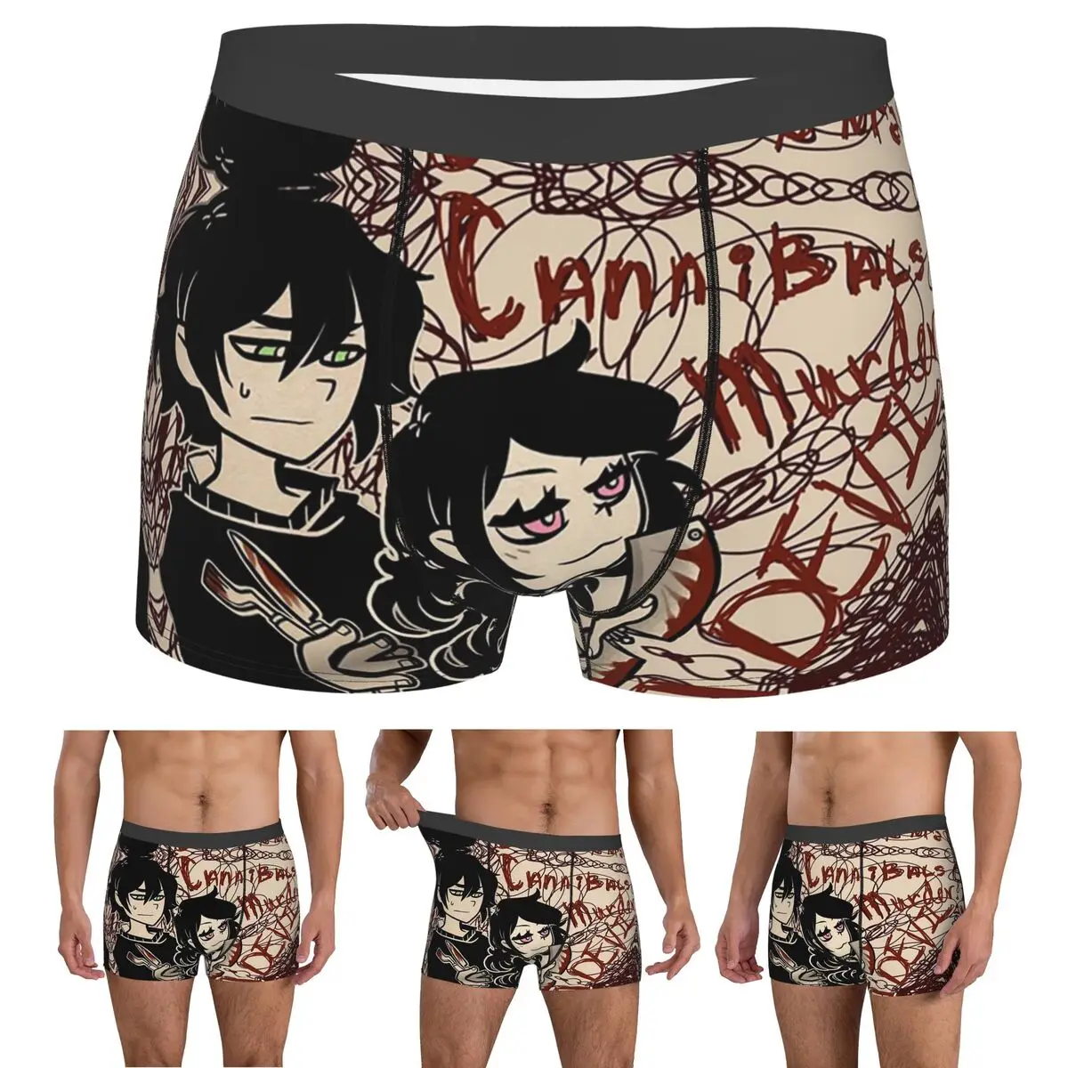

Boxer Underpants Shorts Ashley And Andrew The Coffin Of Andy And Leyley Panties Men Breathable Underwear for Homme Man Boyfriend