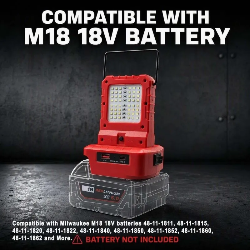 M11K-Dual-Sided LED Work Light For Lithium Battery- Outdoor Handheld Hand Lantern Spotlight Camping Emergency Light