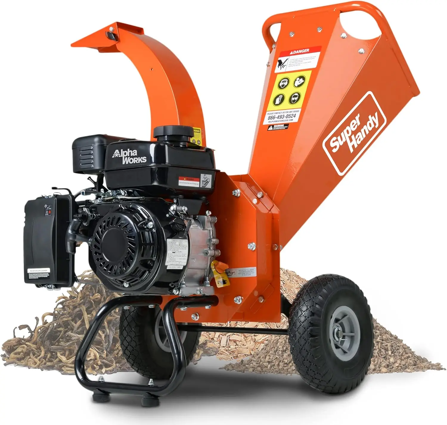 Mini Wood Chipper Shredder Mulcher Heavy Duty 7HP Compact Design 3