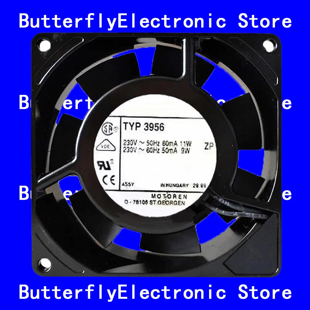 

ОРИГИНАЛЬНЫЙ НОВЫЙ ВЕНТИЛЯТОР ОХЛАЖДАЮЩИЙ ТИП 3956 AC 230 В 11/9 Вт 9225 9 СМ 92*92*25 ММ