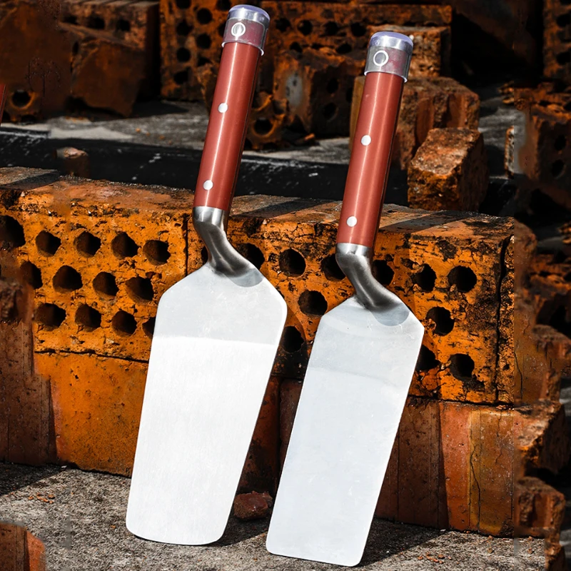 Stainless Steel Cement Float Brick Knife Square/Round Head One-Piece Trowel Ceramic Tile Plastering Knife Masonry Tools