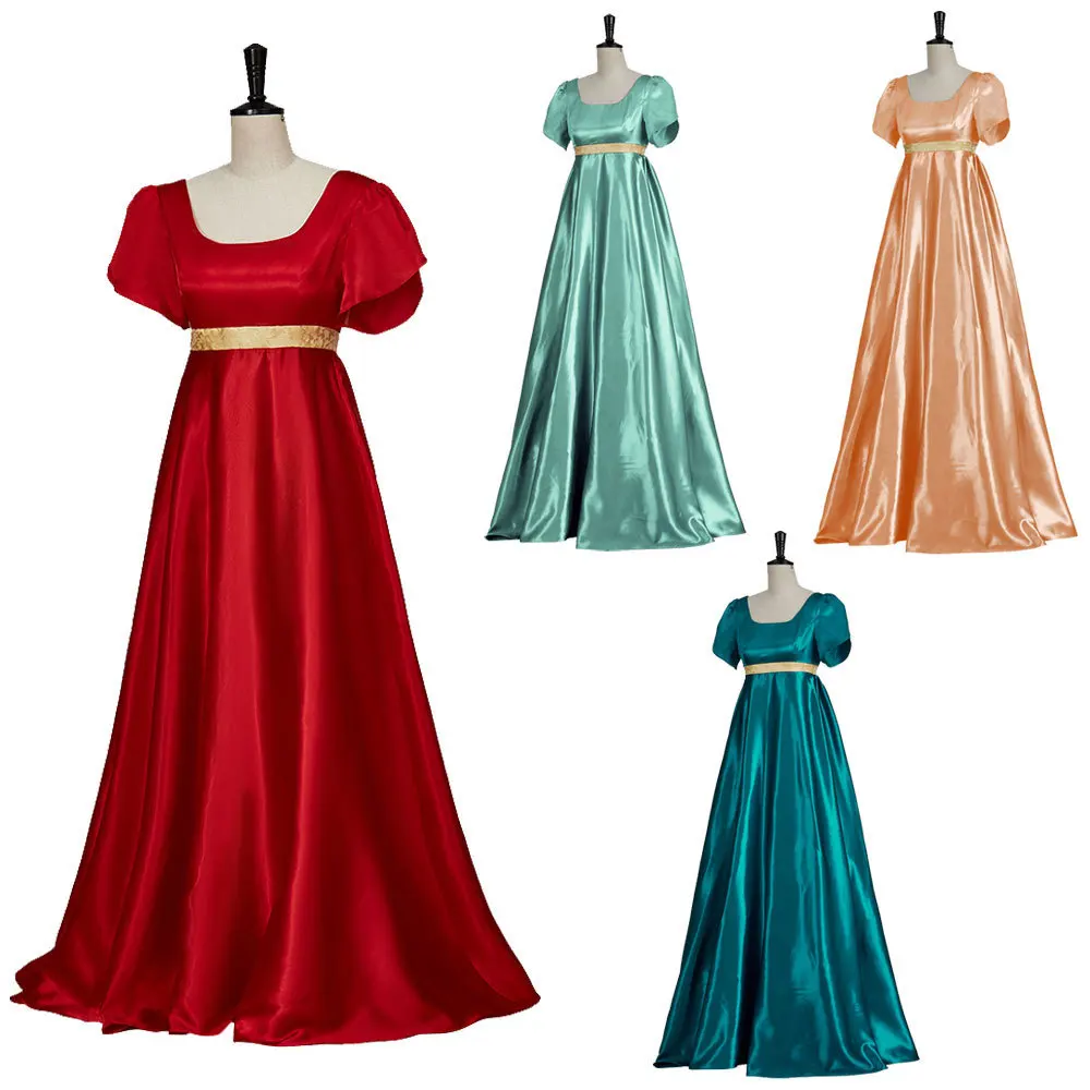 Mittelalterliche blaue Verkleidung Kate Sharma Cosplay Kleid Frauen Tea Party Geburtstag Party Satin Vintage viktorianischen Ball lange Kleider Anime