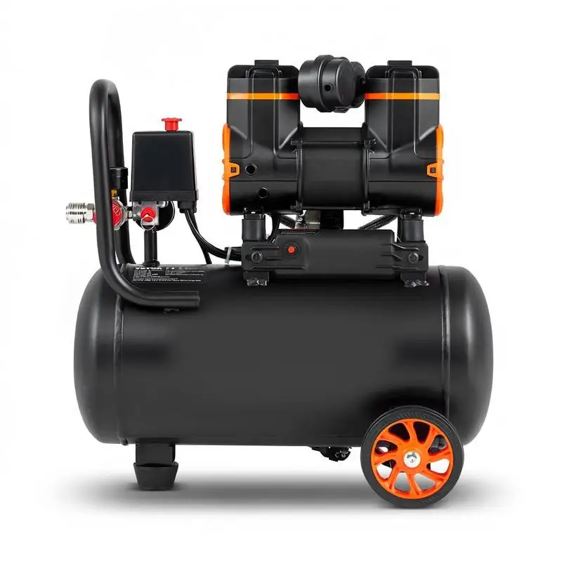 

Ultra Quiet Air Power Unit 4.8 Gallon For Workshop Garage Home Renovation 900W 2.2 CFM@90PSI 70dB Oil Free Maintenance Operation Low Noise Motor Portable Tank Compact Design