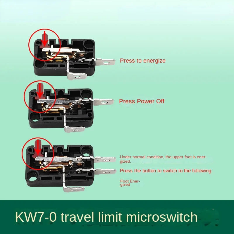 3Pcs KW7-0 16A Microswitch for electric hotplate induction stove microwave oven washing machine