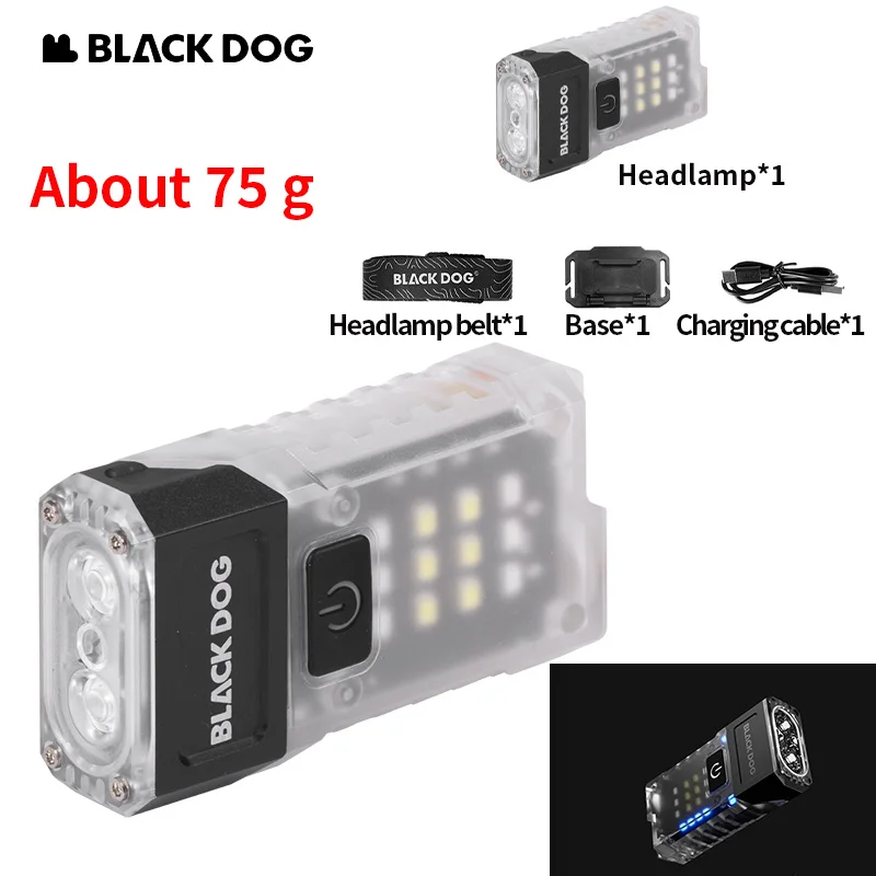Naturehike BLACKDOG Night Key Multi Functional Pocket Flashlight 100m Long Range Shooting Compact Lightweight With 5H Endurance