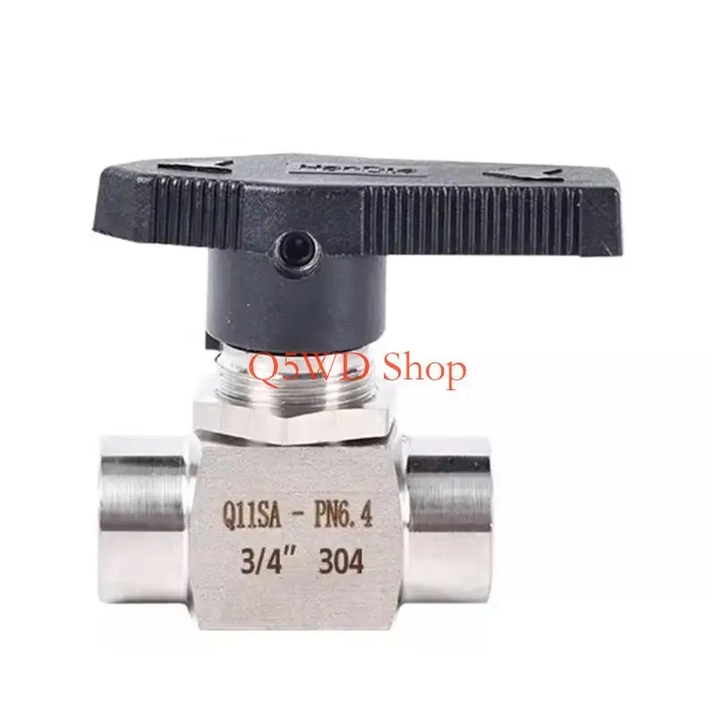 Q5WD 304 Stainless Steel Tees Ball Valves Internals Thread Multiple Sizes 1/8 1/4 3/8 1/2 Inch For Industrial Applications