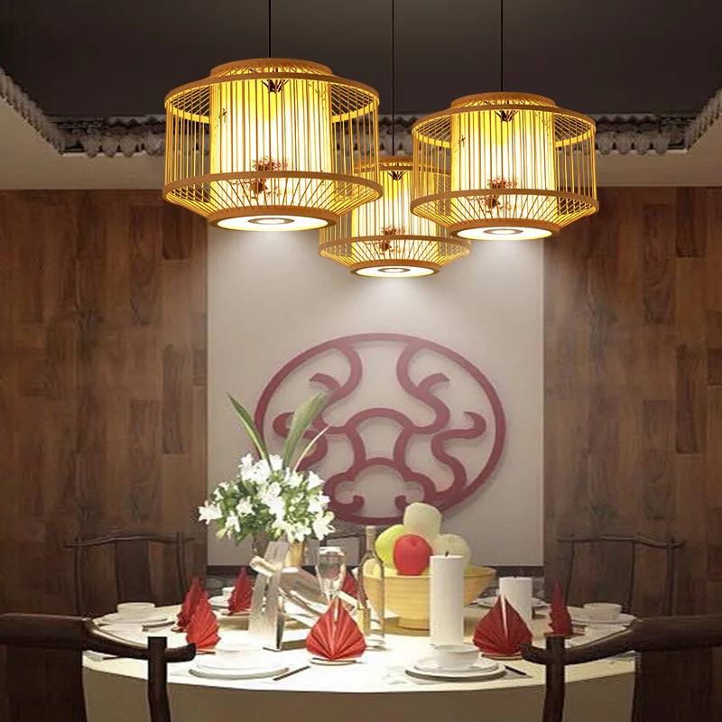 

Китайский ресторан Отель Бамбуковая люстра Отель Частная комната Частная комната Ресторан Hot Pot Креативное японское освещение с