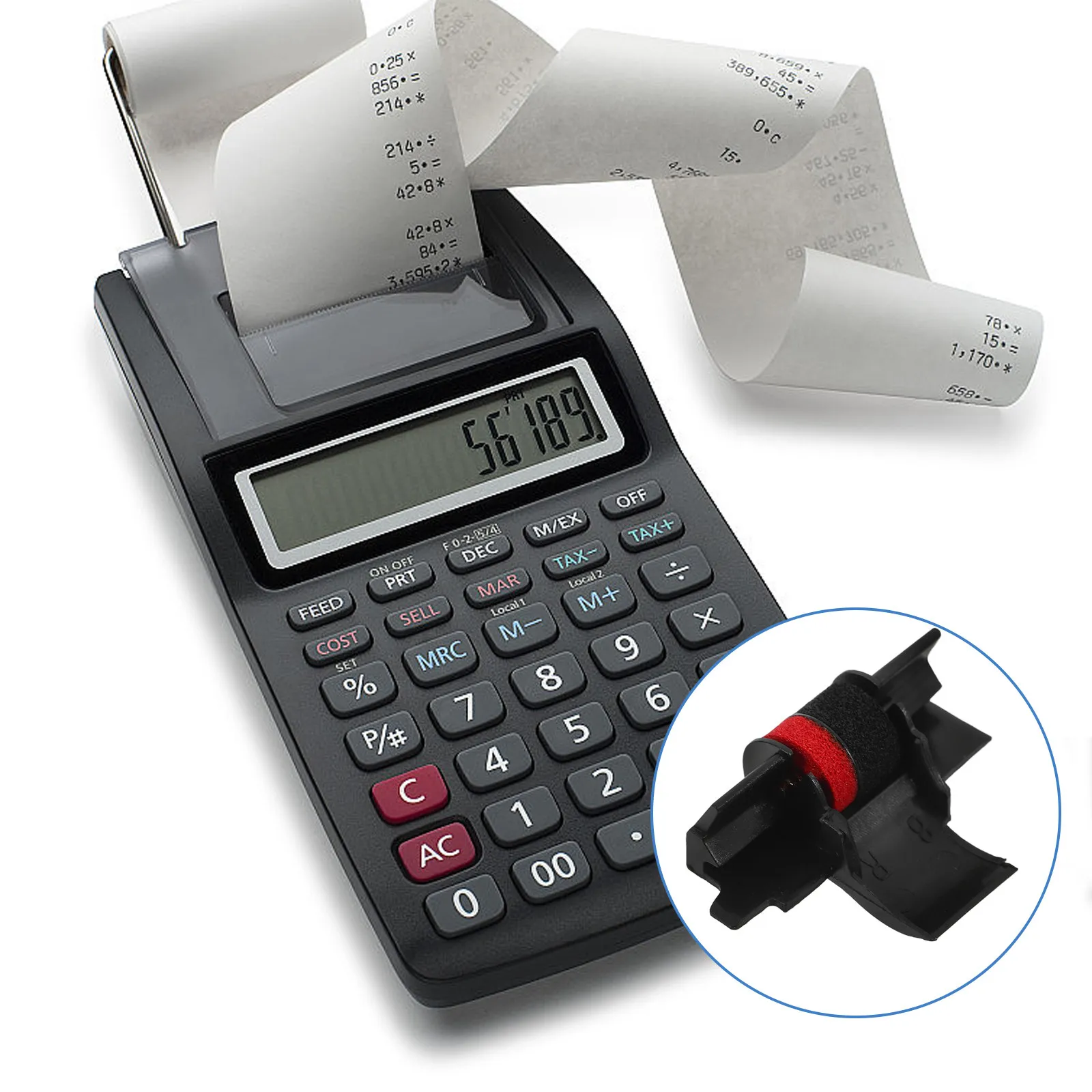 

Набор из 5 чернильных роликов для калькулятора: четкая печать, долговечность, совместимость с принтерами Citizen CX123, CX120. Полезные чернильные колесики.