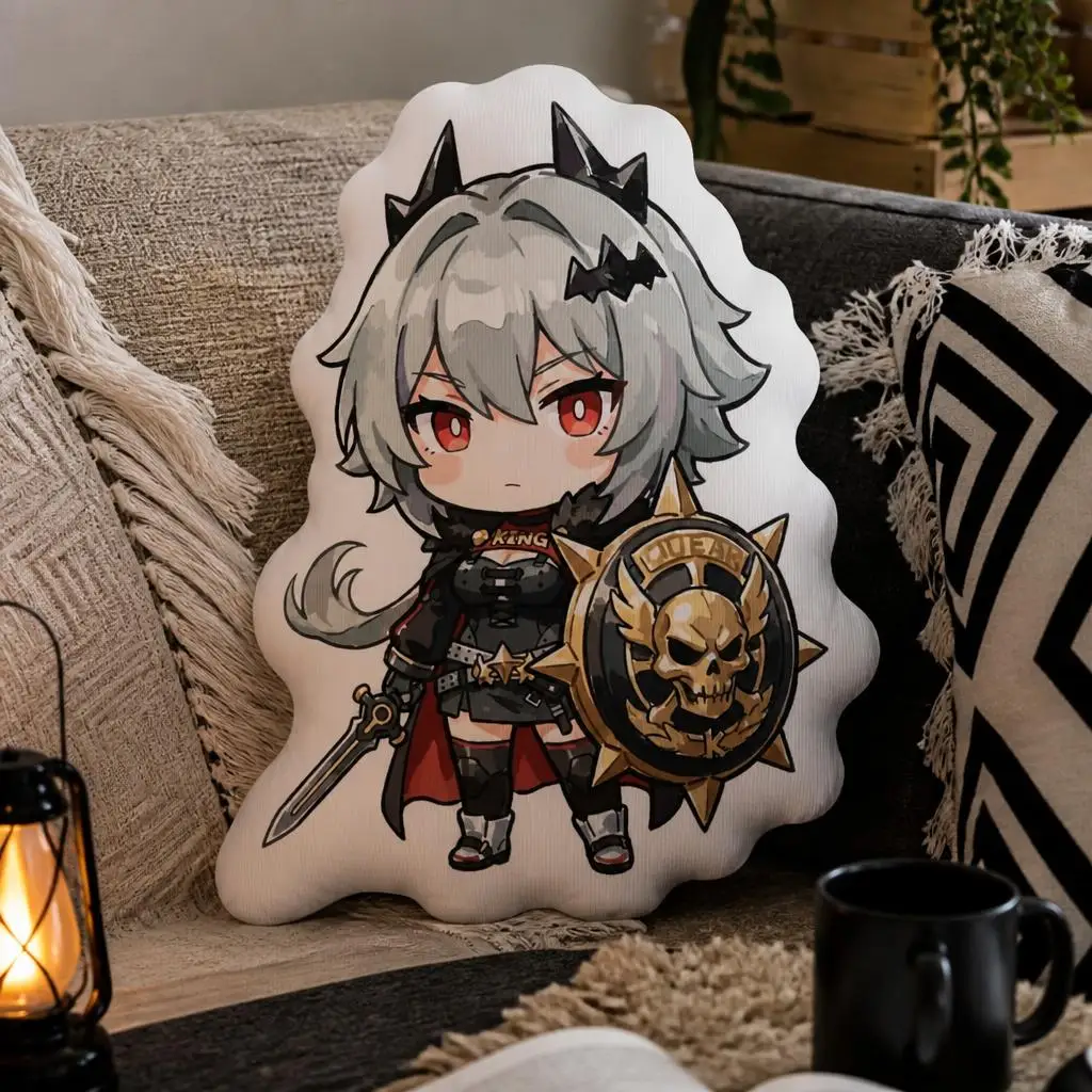 Caesar King Zenless Zone Zero ZZZ Plush Pillow Cushion Irregular Stuffed Throw Pillow Home Decor Gift Sofa Bed Couch