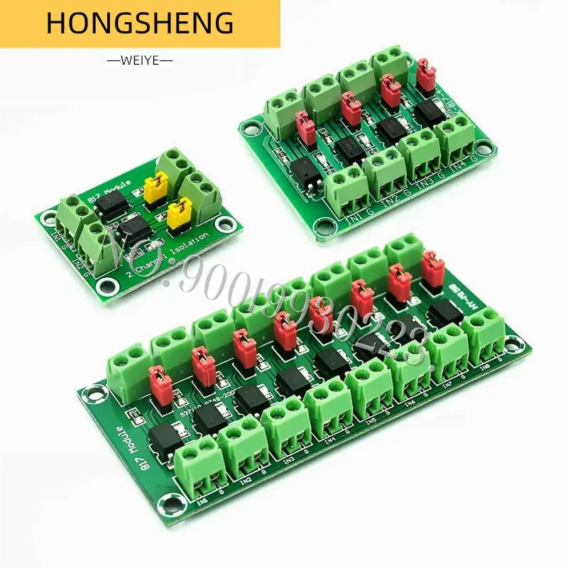 PC817 2 4 8 Channel Optocoupler Isolation Board Voltage Converter Adapter Module 3.6-30V Driver Photoelectric Isolated Module