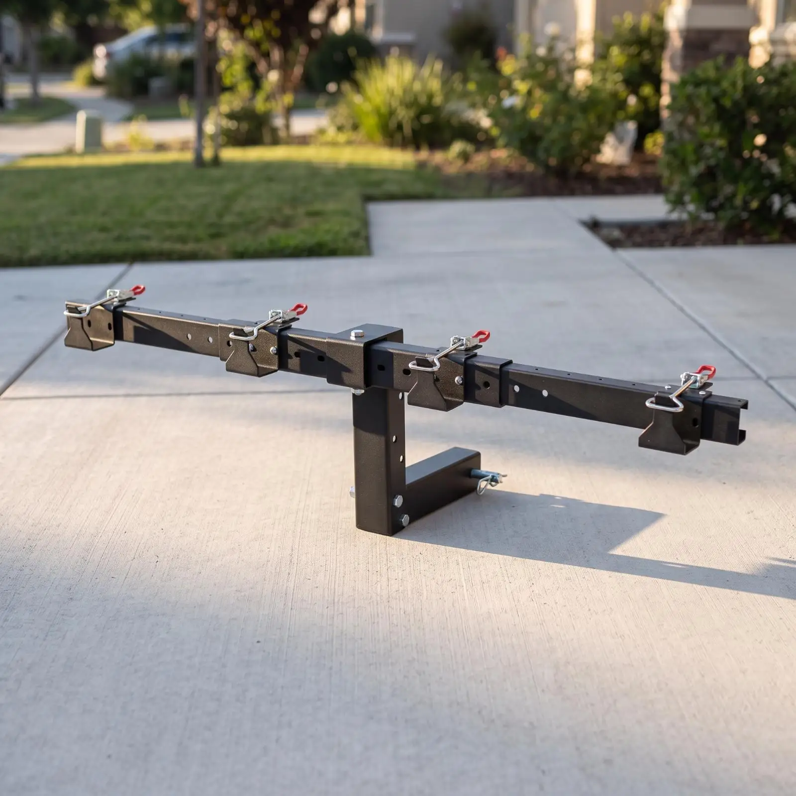 Garbage Bin Towing Adapter | Heavy-Duty Steel Construction, shielded Coated Metal Finish, Trash Can Tow Bar