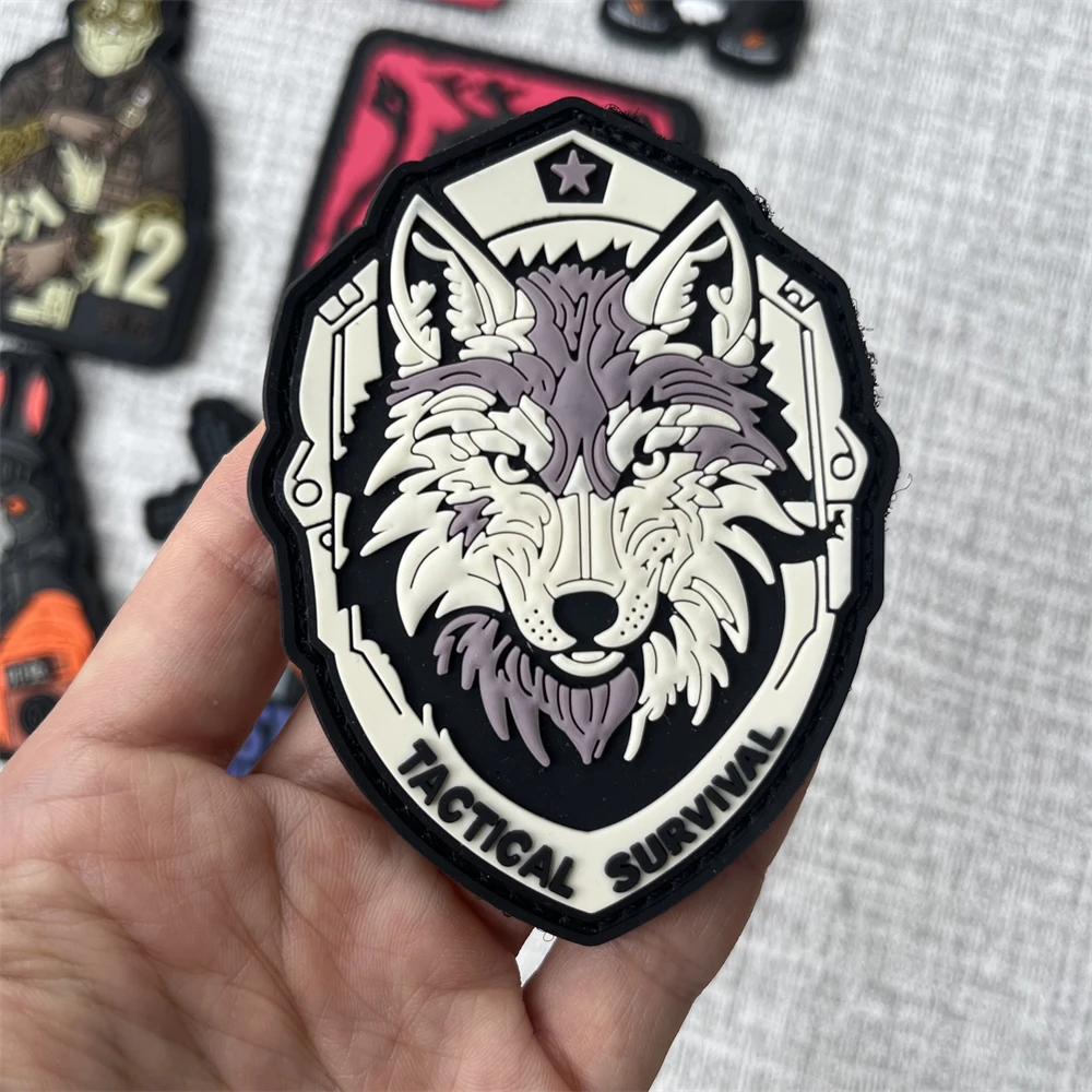 Tactical Animal Legion Morale Badge Army Patches PVC Military Armband Backpack Hook and Loop Sticker
