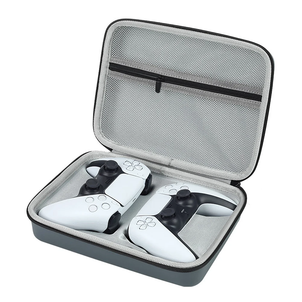 

For PS5 Dual Controller Carrying Case EVA Storage Bag for PS5 DualSense PS4 DualShock Gamepad Shockproof Protective Cover Pouch