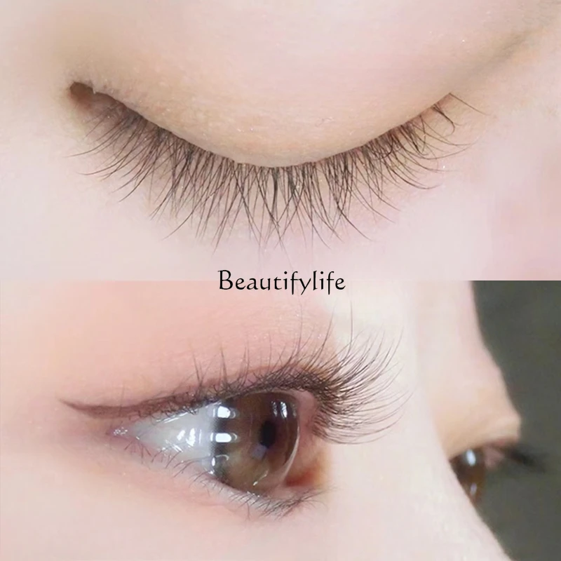 Glue-free self-adhesive false eyelashes short natural simulation air fishtail eyelash sticker