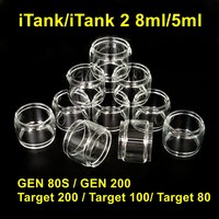 10/5/3/2PCS Hong Itank2 Bubble Straight Glass For Vaporesso Itank 5ml 8ml Target 200/100/80 GEN 200/80S GEN X Kit