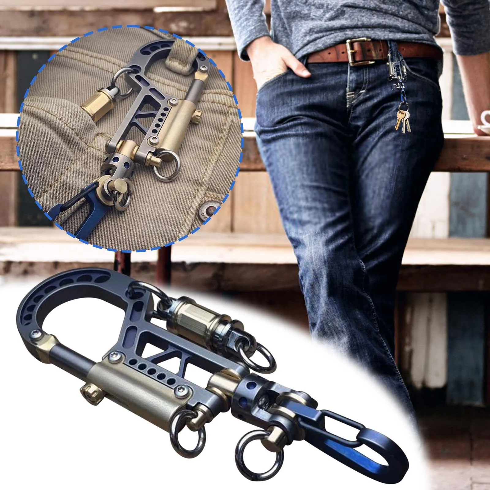 Keychain Bolt Carabiner-Evo Base 2 Small Titanium Carabiner, Key Chain, Key Chain Rings, Key Chain Kit, Key Chain Women, Holder