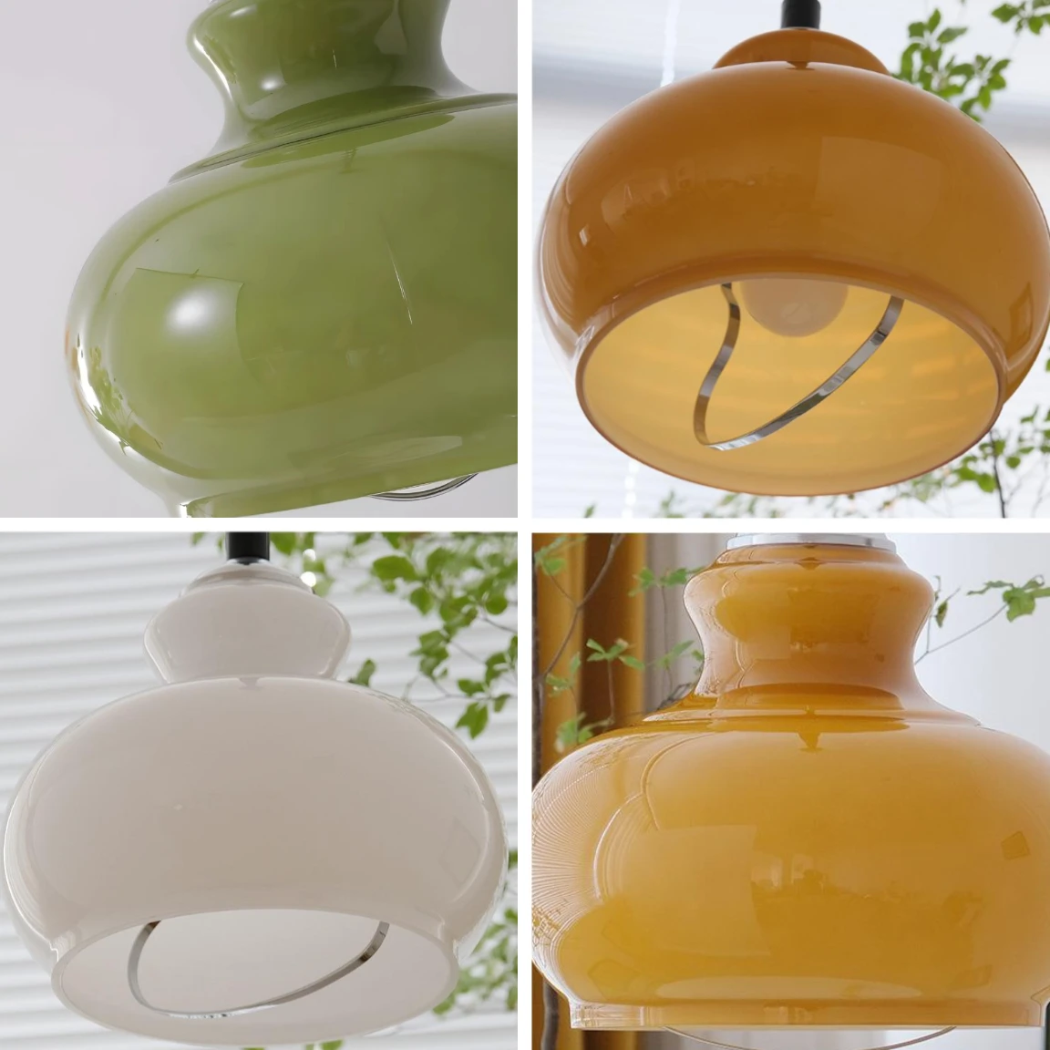 Stretchable Pear Shaped Glass Led Pendant Lights Iron Vintage Lamps Bedroom Living Room Modern indoor Decoration Chandeliers image 6