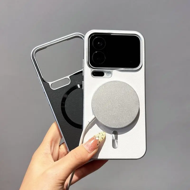 Luxury Business Skin Feel PU Leather Phone Cases for Xiaomi 18 17 Pro Max Cover for Magsafe Magnetic Basic Shockproof Shell