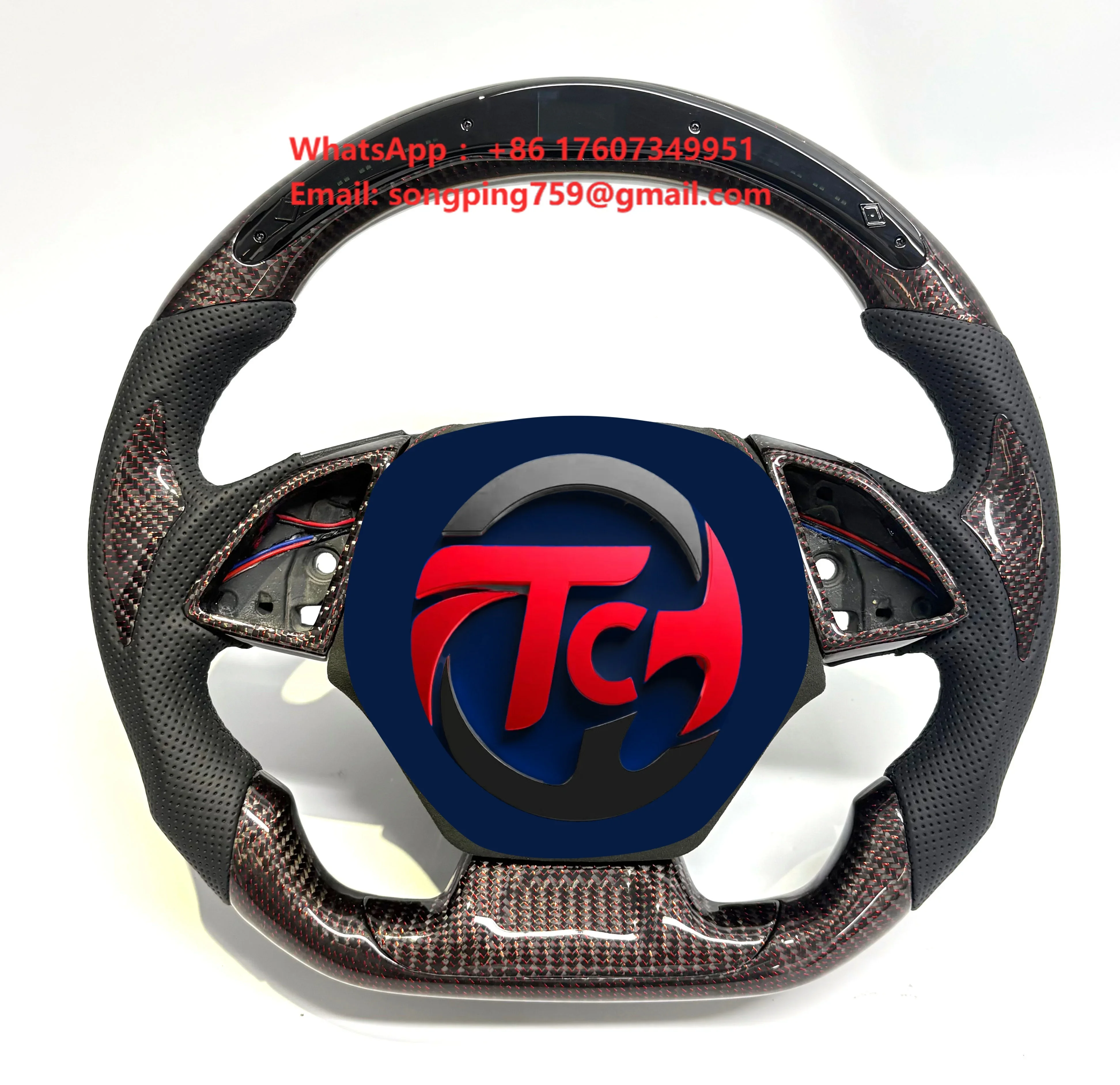 For Chevrolet Camaro Malibu Carbon Fiber LED Steering Wheel Personalized Customization