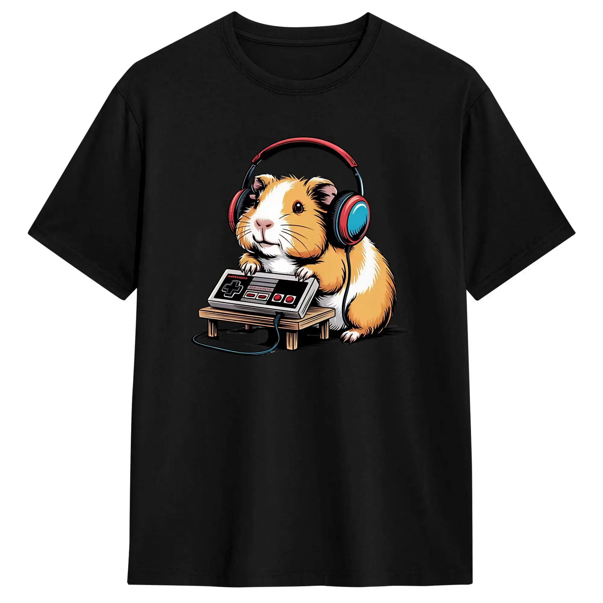 2026 Guinea Pig Gamer Video Gaming Animal Rodent Love T-Shirts for Men Cotton Tees Short Sleeve T Shirt Summer Clothing