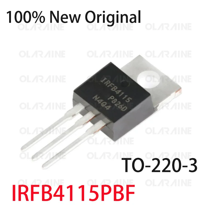 5/10/100Pcs IRFB4115PBF transistor MOSFET TO-220-3 N-Channel 1 Channel Vds-150 V Id-104 A 9.3 mOhms Pd-380 W