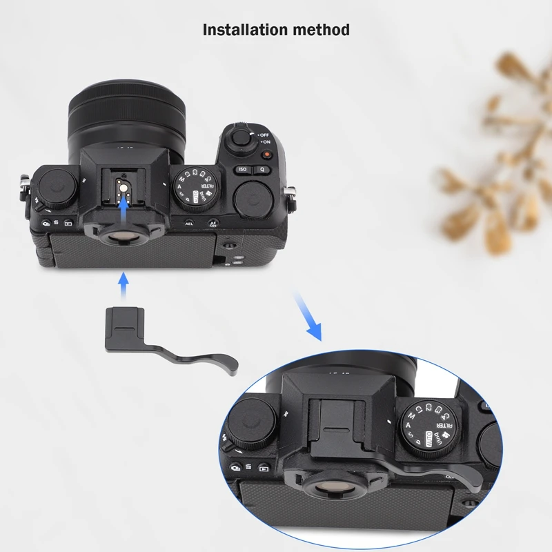 Haoge Metal Hot Shoe Thumb Up Rest Hand Grip for Fujifilm Fuji Fujinon XS20,Fuji X-S20,XS10,X-S10 Camera Accessories Black