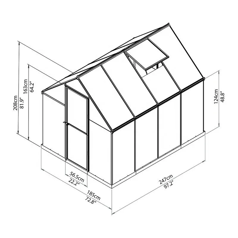 Outdoor Metal Frame Aluminium Small Green House Mini Polycarbonate Greenhouse Garden Greenhouses Insects Breeding Rearing House