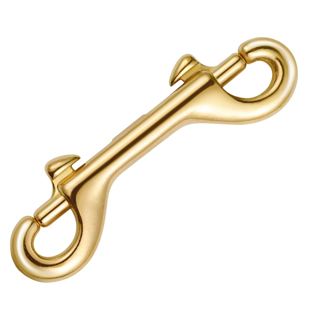 Pure Copper Double-ended Hook Buckle Hooks Bolt Snap for Tents Diving Snaps Bail Brass Dog Leash Metal Clasp Dive Dual Ends