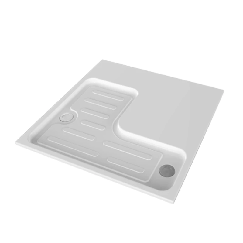 

80x80 портативный квадратный водонепроницаемый поддон для душа для ванной комнаты, противоскользящая поверхность