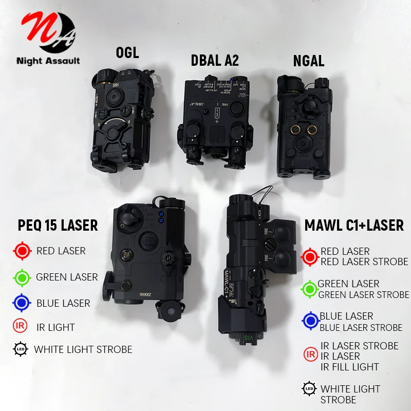 WADSN Tactical M600C M600 Flashlight PEQ 15 L3 NGAL DBAL A2 MAWL PERST 4 RAID OGL MAWL C1 CQBL 1 Weapon M300A M300 Flashlight SF