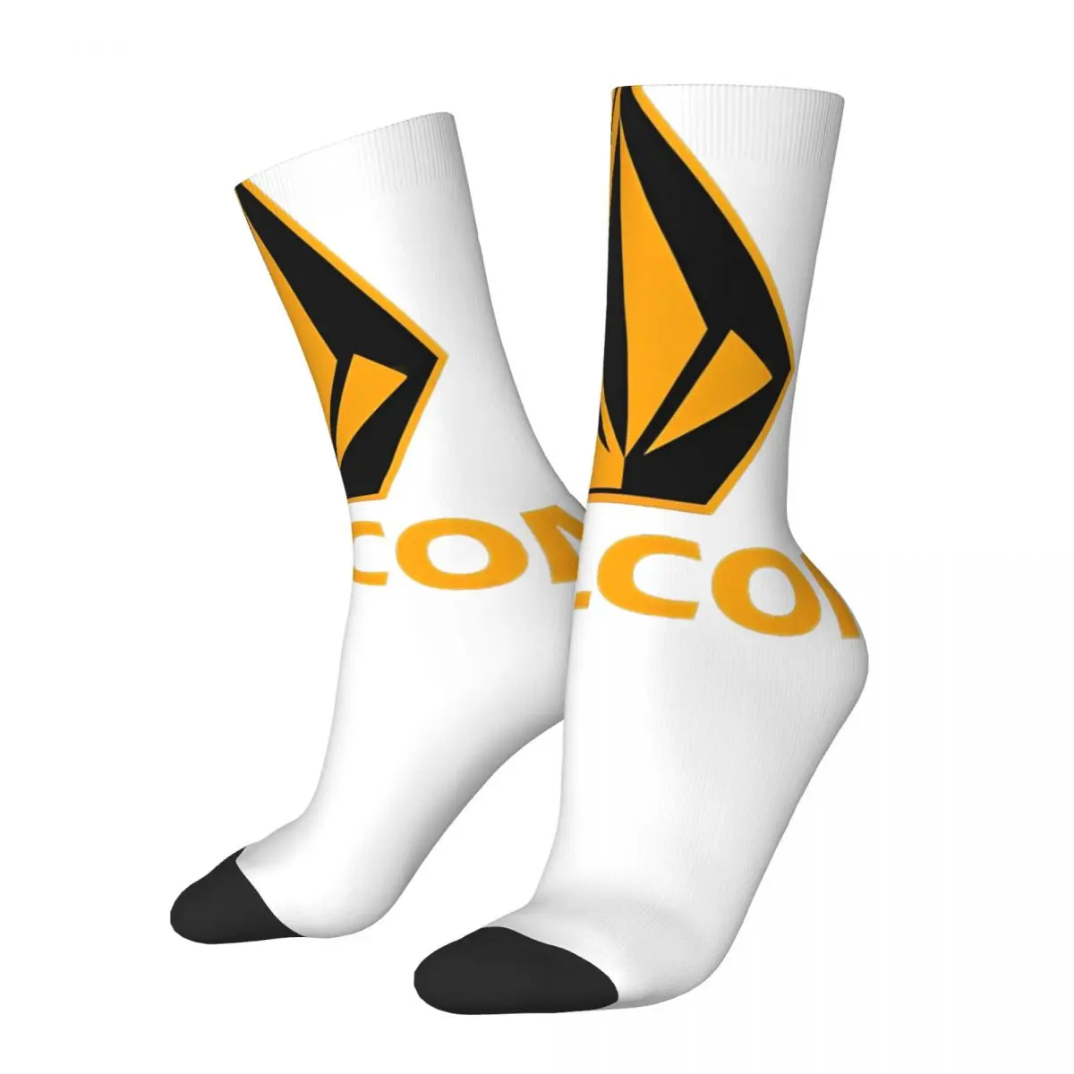 Volcoms Socks Autumn yellow Stockings Casual Couple Comfortable Socks Graphic Skateboard Anti Skid Socks