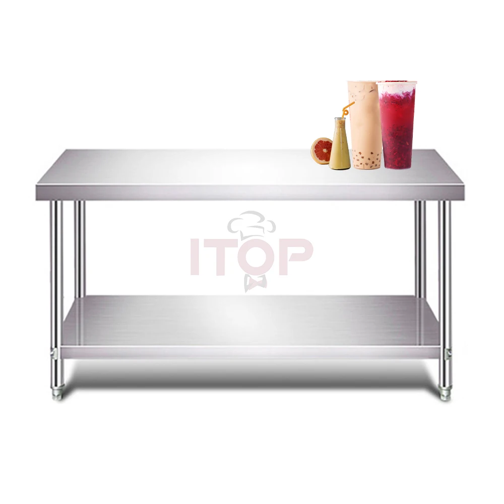 

304 Stainless Steel Restaurant Work Bench / Customized 201stainless Steel Kitchen Work Table