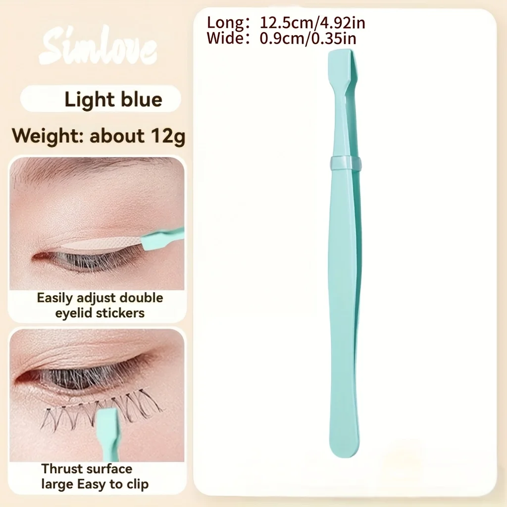 Stainless Steel Tweezers for Lower Eyelashes Extensions Flat Head Design Beginner Friendly Lash Extension Tool Eyelash Tweezers