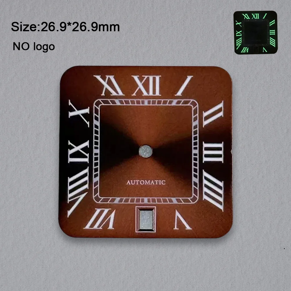 NH35 Dial No Logo Blank Square 26.9*26.9mm Dial For NH35 Movement Custom Logo Watch Dials Hands Accessories Repair Tools