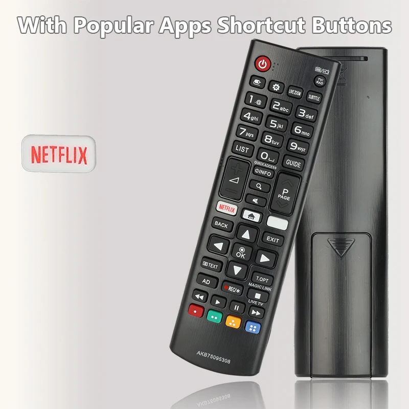 For AKB75095308 LG-Smart-TV-Remote-Control-Replacement With Netflix Button, For LG Smart TV 32LJ610V 43LJ614V 43UJ6307 43UJ6309