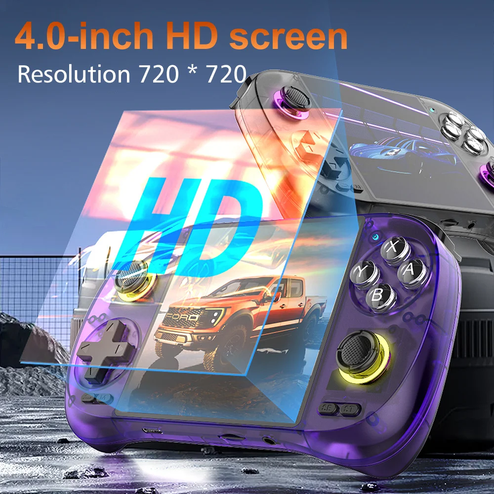 D40Max Retro Handheld Game Console 4.0-Inch IPS Touch Screen Open-Source Android Hall Joystick for Gaming