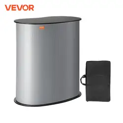 VEVOR Portable Tradeshow Podium Table Display Exhibition Counter Stand Booth Fair with Wall, Foldable Promotion Retail Bar Table