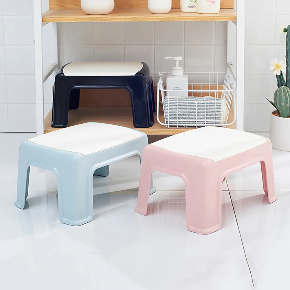 Bangku Anak Plastik Bangku Kaki Ringan Kursi Bayi Kecil Portabel Furnitur Kamar Mandi Kursi Anak