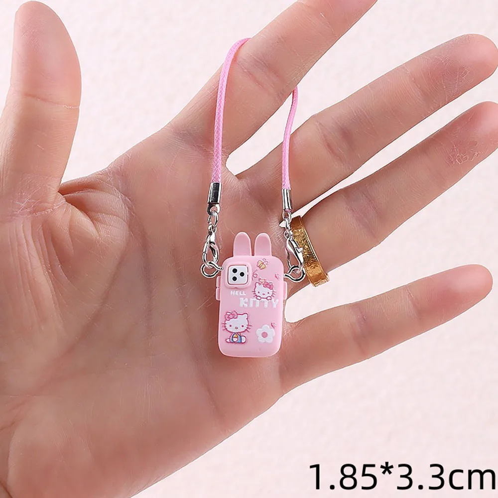 

Sanrio Hello Kitty мультяшная модель, подвеска для камеры для плюшевой куклы Labubu, аксессуары для украшения кукольного домика, кулон, подарок [без куклы]