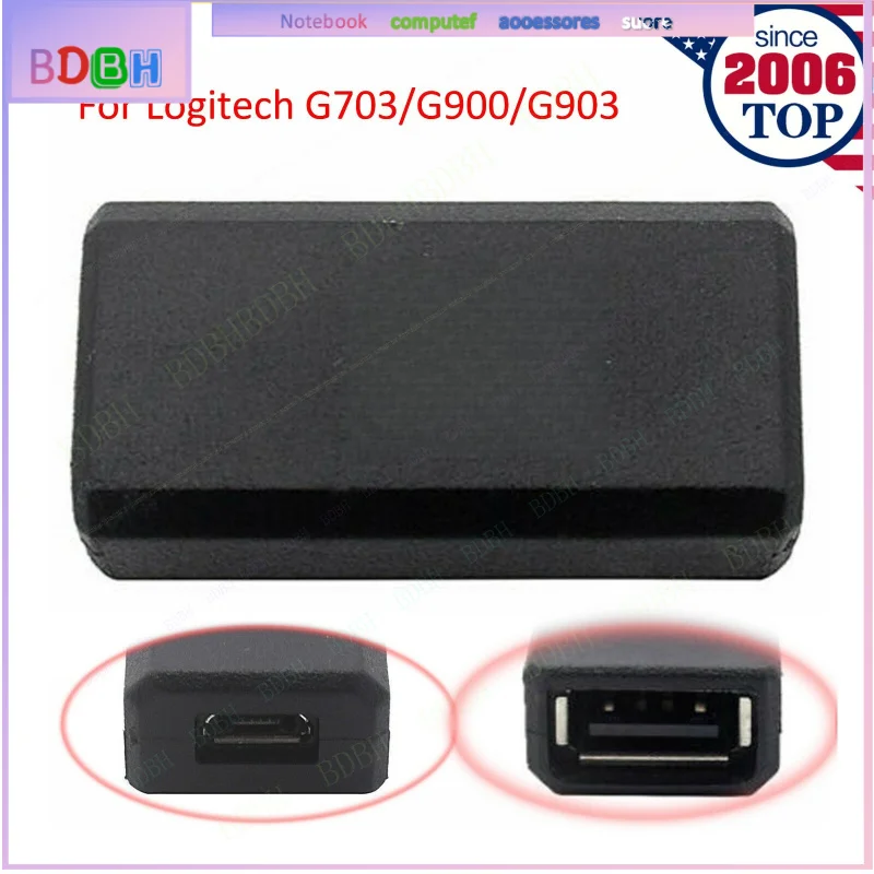 Micro-USB to USB Extension Port Adapter For Logitech G703 G903 G900 Gaming Mouse